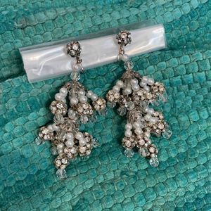 Chandelier clip on earrings - Vintage, dramatic